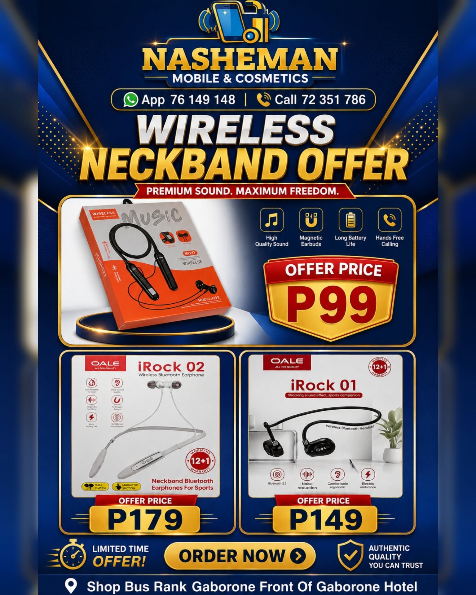 Wireless Neckband Offer Is Here Nasiheman Mobile