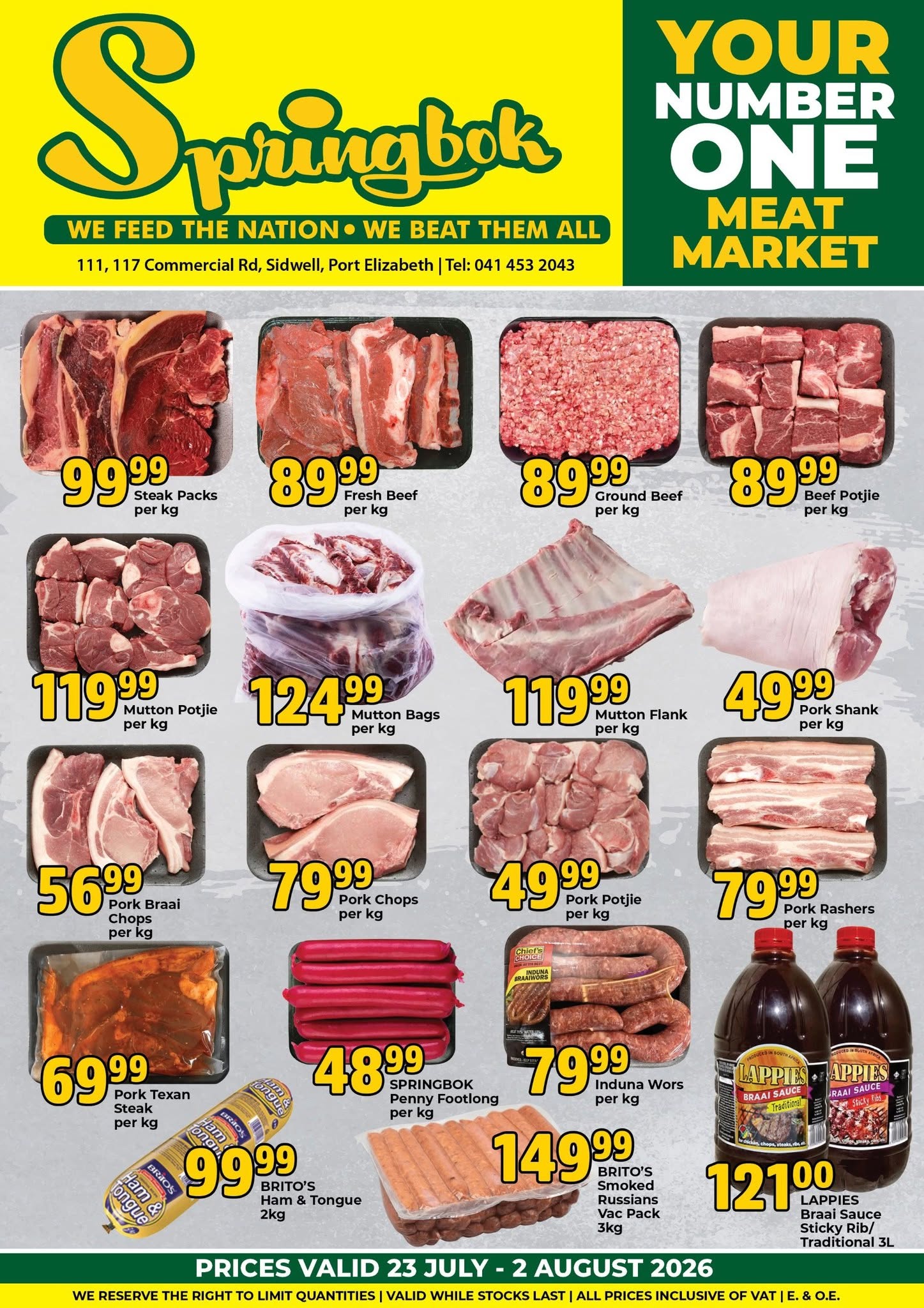 Only at Springbok Wholesale