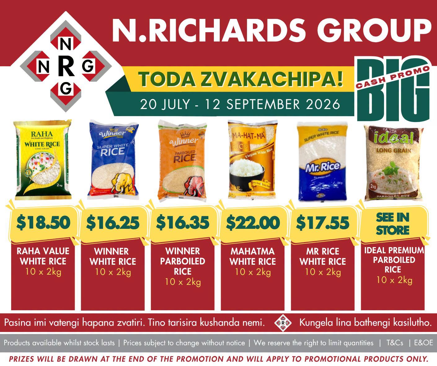Toda Zvakachipa the Nrichards Group Big Cash Promo Is