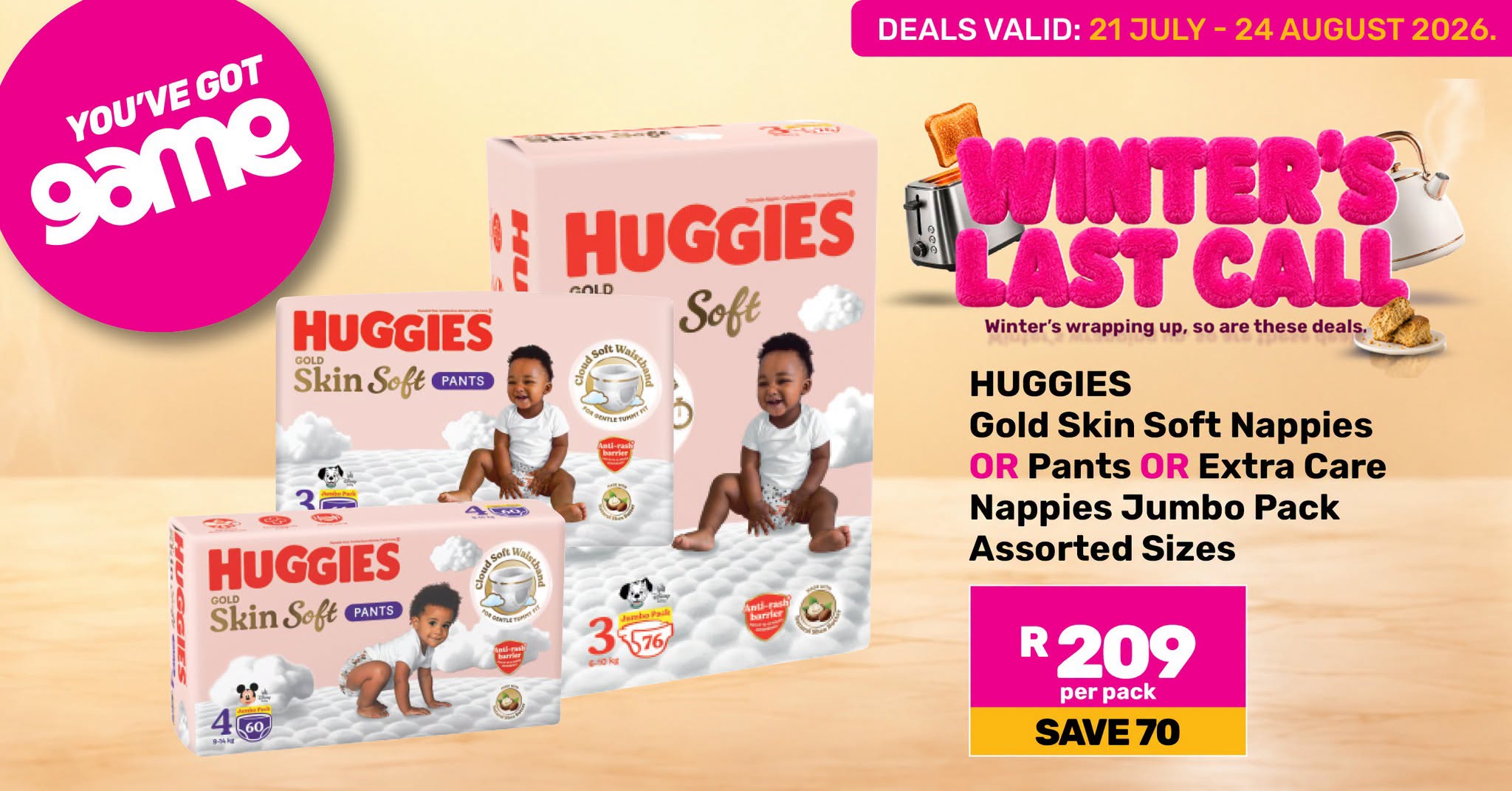 Discover Baby Essentials, from Nappies and Snug Cots