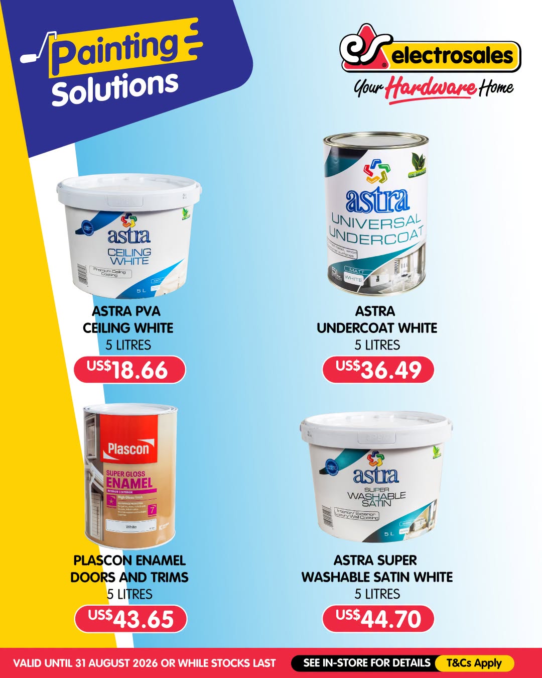 Refresh Every Surface with Astra & Plascon Paints!