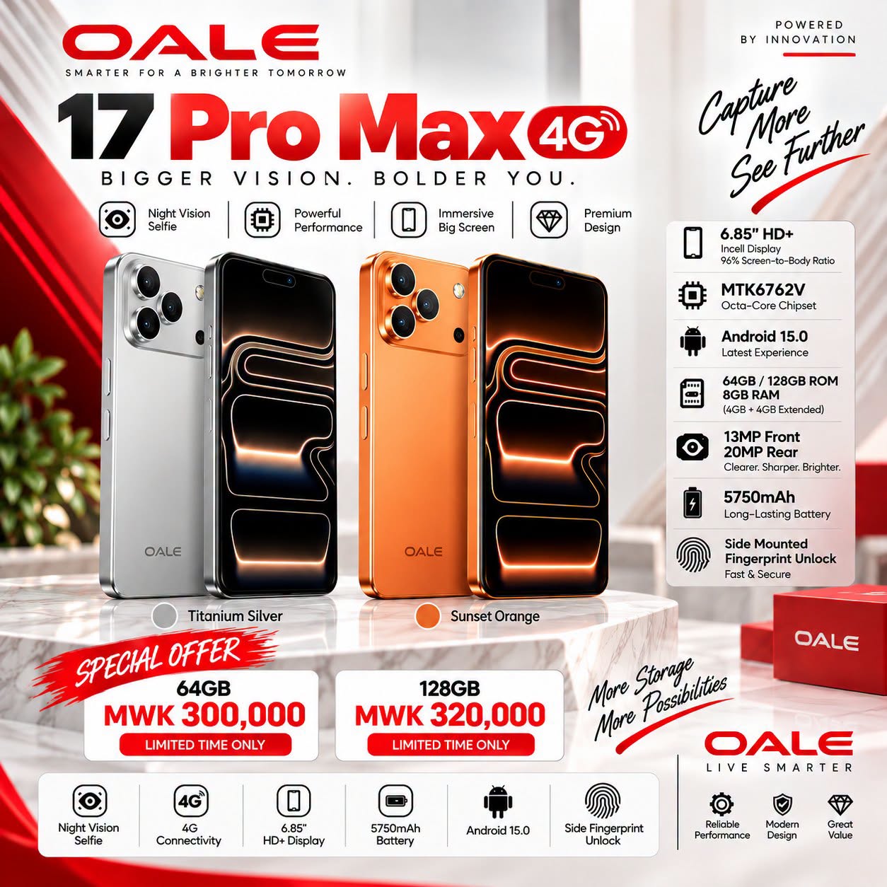 OALE 17 PRO MAX 4G - BIGGER VISION, BOLDER YOU!