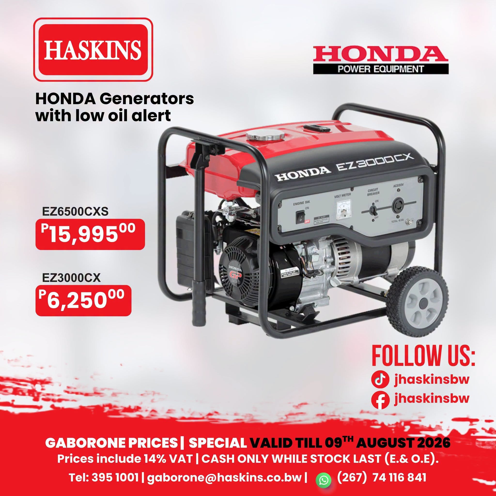 Honda Generators with Low Oil Alert