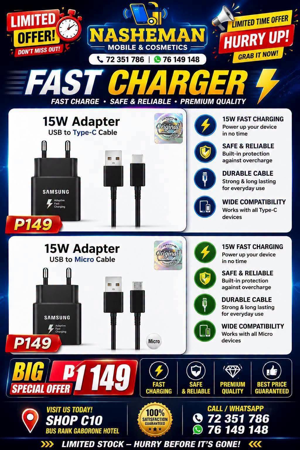 Fast Charger Special Offer Keep Your Phone Powered All