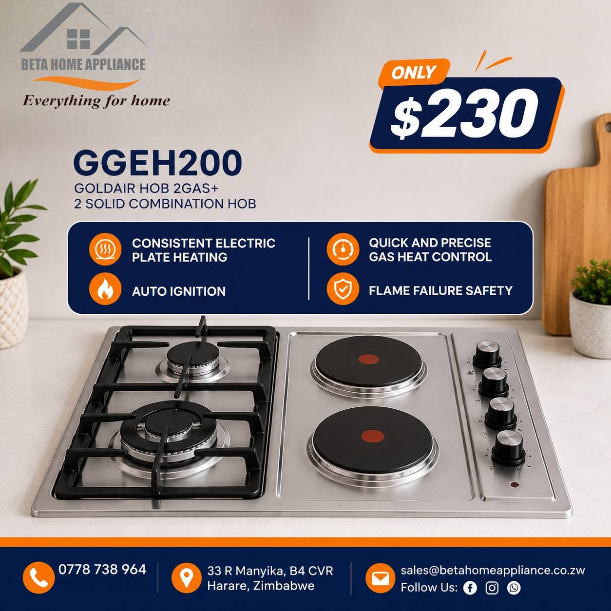 Defy Fitted Builtin Hob