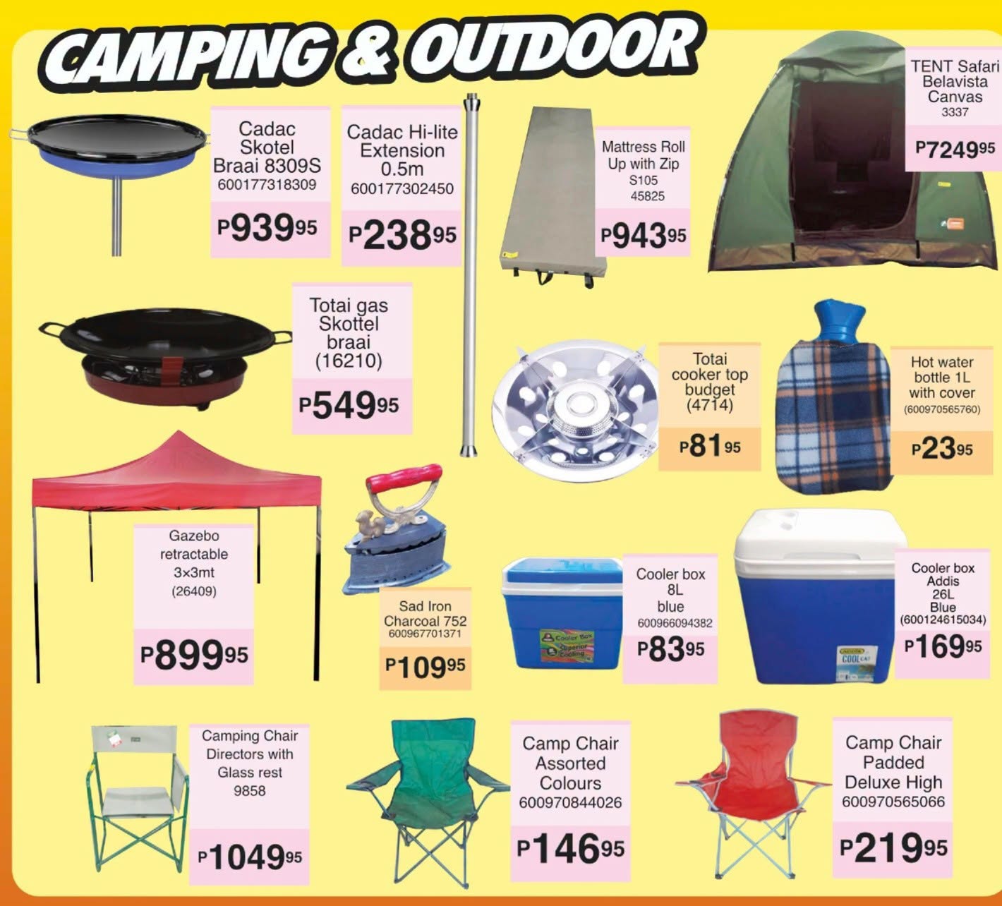 Camping Items Availble in Store, Make Your Way Here
