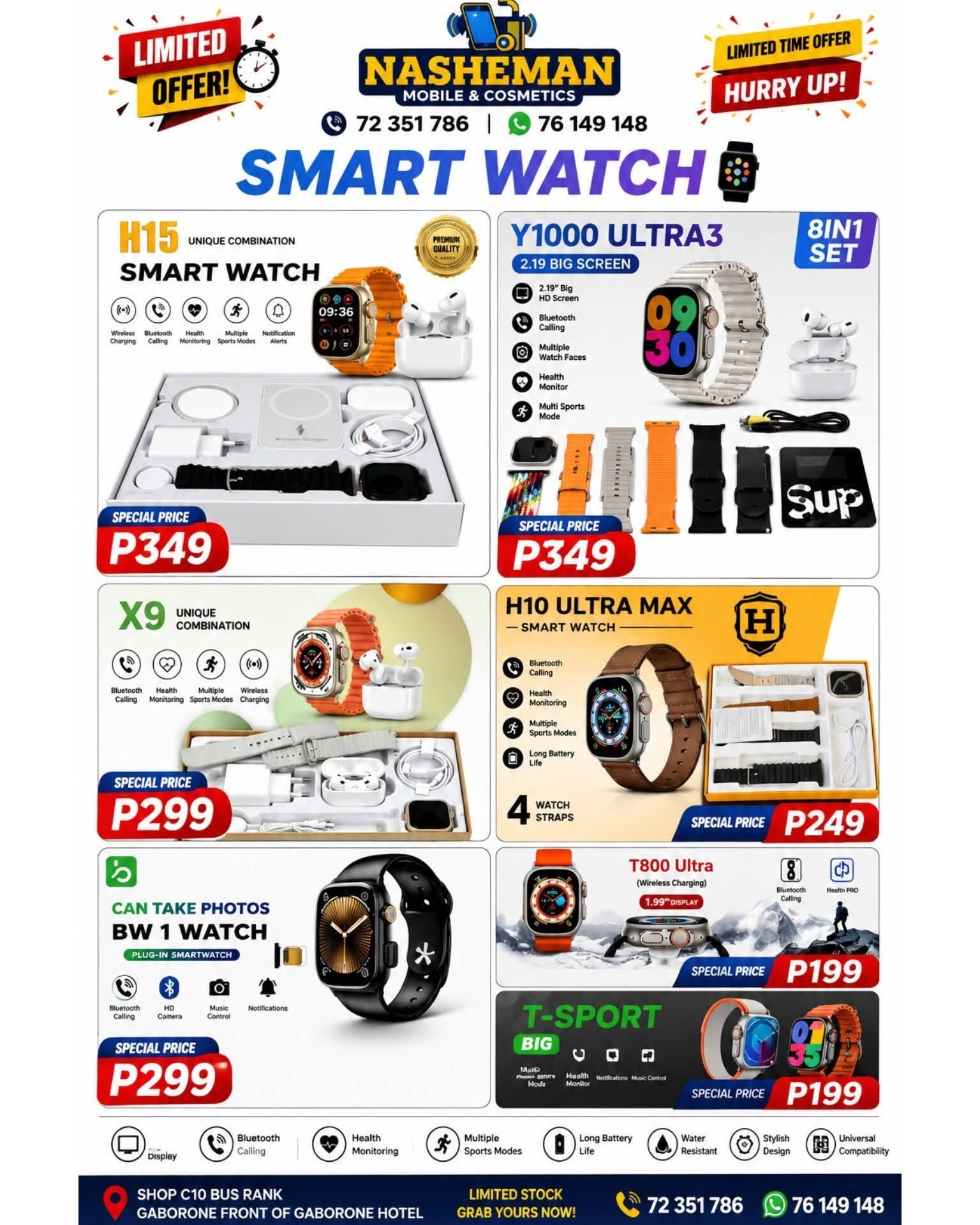 Smart Watch Mega Offer Smart Watches from p199 Only️